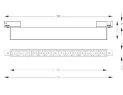 DESIGNLINE Linear 33 spot dots, hvid