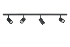 DESIGNLINE skinne-sæt 2 meter m/4 Tube spots, sort