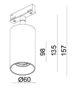 DESIGNLINE Tube Pro spot, messing