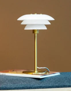 DL20 bordlampe, opal/messing