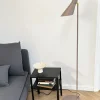 DL12 gulvlampe, beige/messing