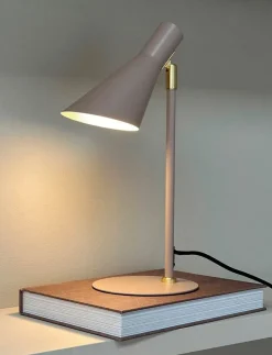 DL12 mini bordlampe, beige/messing