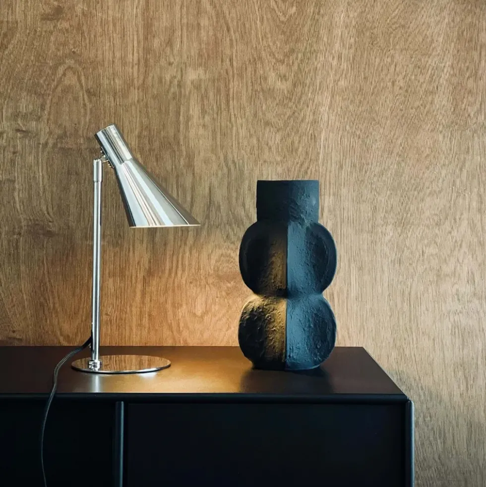 DL12 mini bordlampe, krom