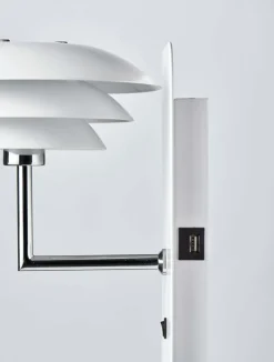 DL20 væglampe m/USB, hvid