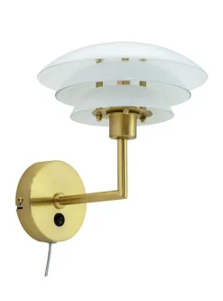 DL20 væglampe, opal/messing