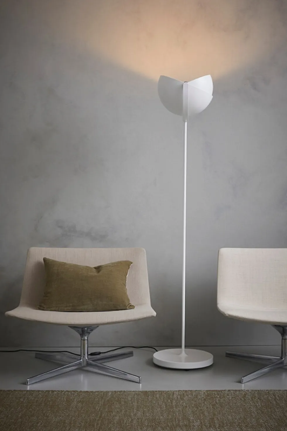 Eclips gulvlampe, hvid