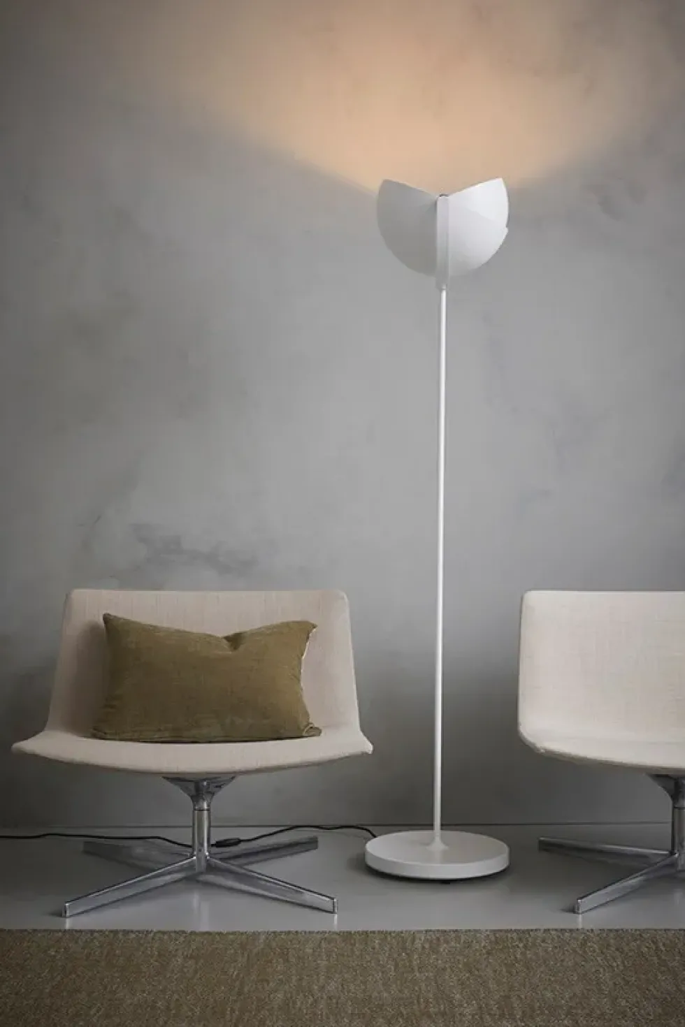 Eclips gulvlampe, hvid