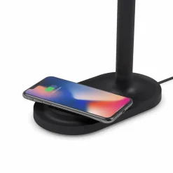 Emendo bordlampe med Qi trådløs oplader, sort
