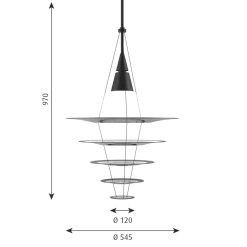 Enigma 545 pendel, sort