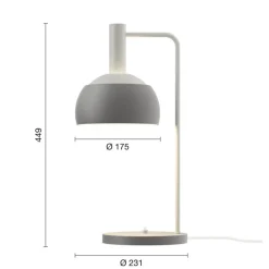 FJ Elements bordlampe, original grå