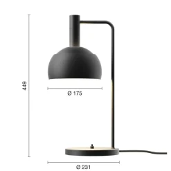 FJ Elements bordlampe, sort