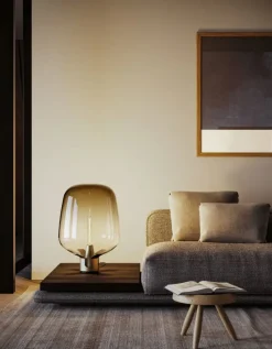 Flar large bordlampe, pearl/honey
