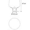 Flar medium bordlampe, terra/honey
