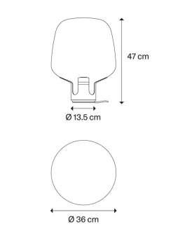 Flar medium bordlampe, terra/honey