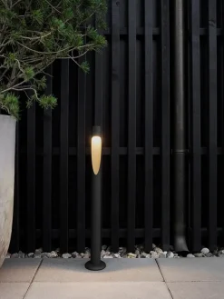 Flindt høj garden pullert fodplade, sort
