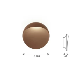 Flindt 20 udendørs væglampe 2700K, corten