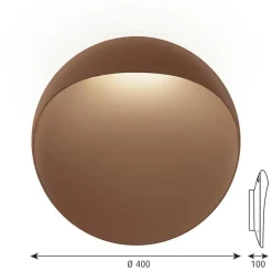 Flindt 40 udendørs væglampe 2700K, corten