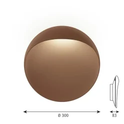 Flindt 30 udendørs væglampe 2700K, corten