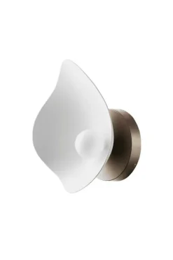 Florii 1 væglampe, mørk bronze/hvid