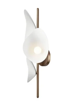 Florii 3 væglampe, mørk bronze/hvid