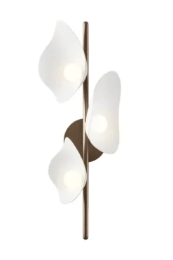Florii 3 væglampe, mørk bronze/hvid