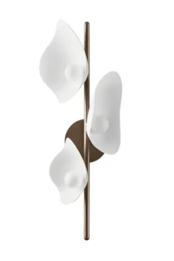 Florii 3 væglampe, mørk bronze/hvid