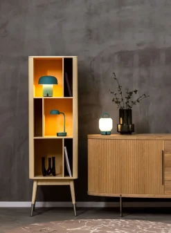 Fokus bordlampe / batterilampe, smoky teal (blågrøn)