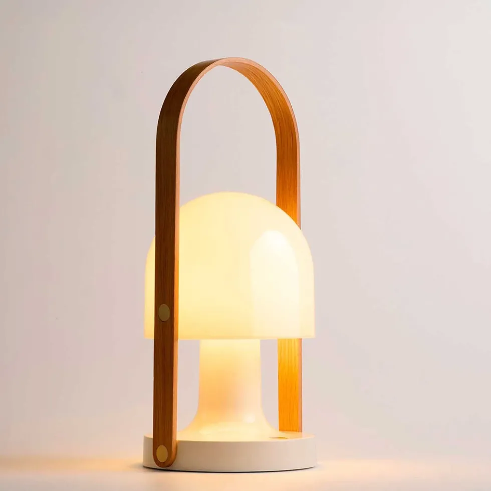 FollowMe Glossy batterilampe / bordlampe, hvid