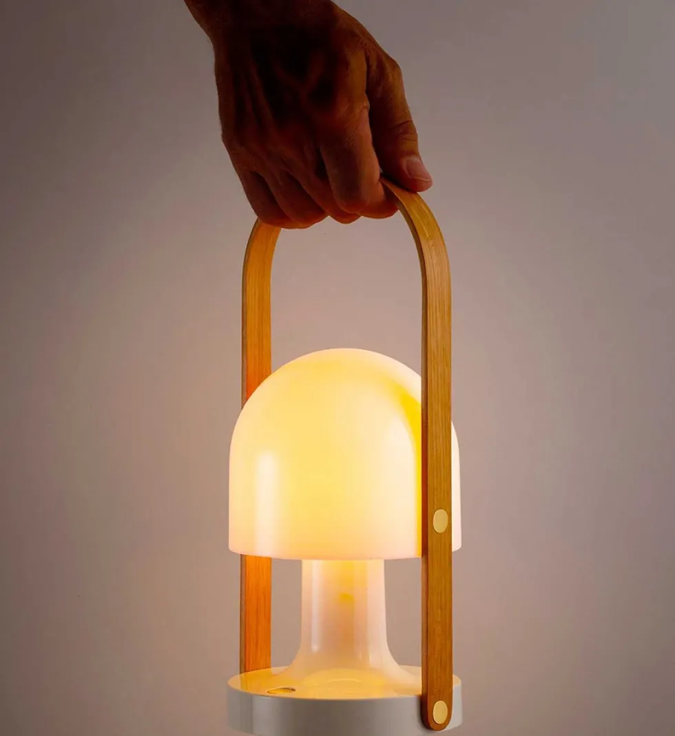 FollowMe Glossy batterilampe / bordlampe, hvid