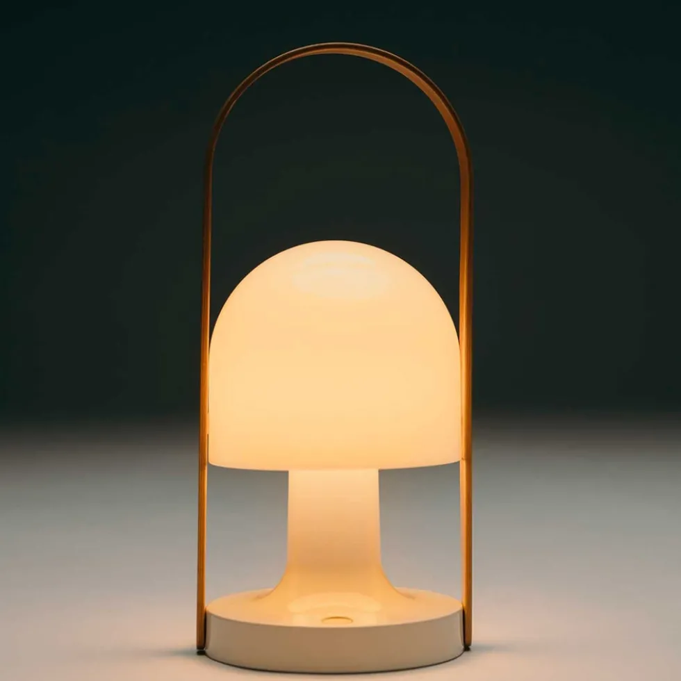 FollowMe Glossy batterilampe / bordlampe, hvid