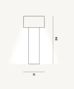 Foscarini Fleur bordlampe / batterilampe, bourgogne rød