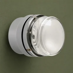 Fresnel væglampe / loftlampe, grå