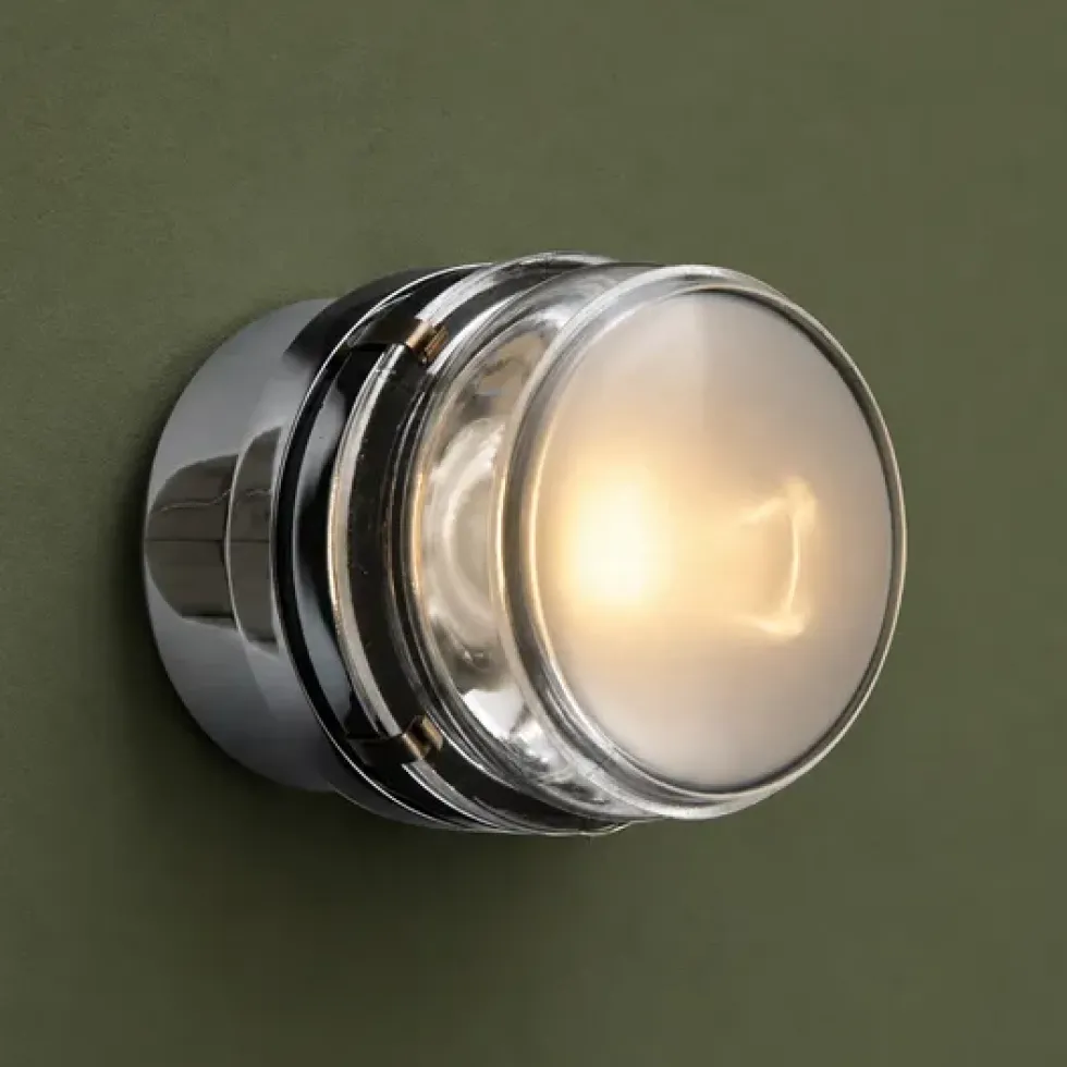 Fresnel væglampe / loftlampe LED, forkromet