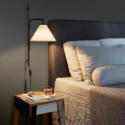 Funiculi A Fabric væglampe, sort/hvid