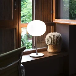 Glo-Ball T1 bordlampe, sølv
