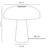 Glossy  bordlampe, hvid