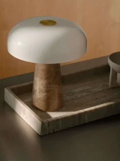 Glossy Mini bordlampe, beige