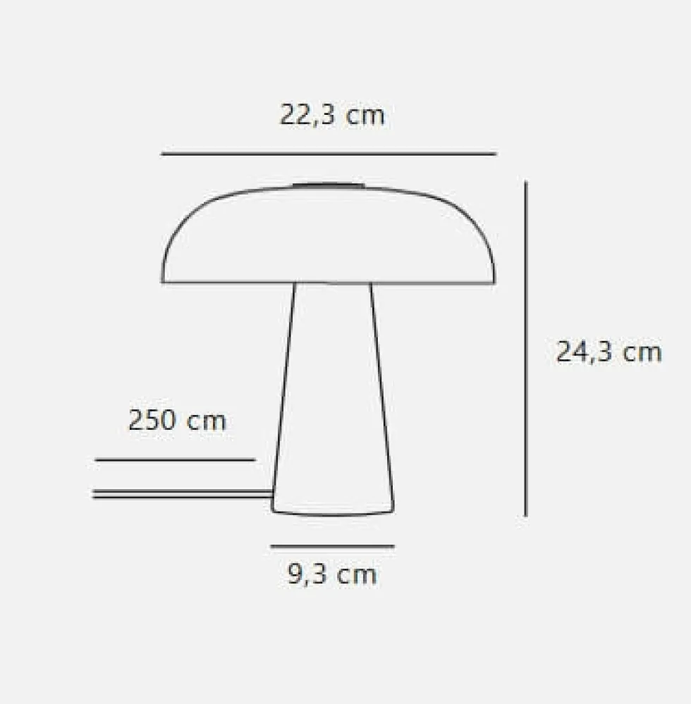 Glossy Mini bordlampe, beige