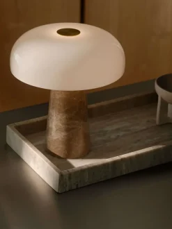 Glossy Mini bordlampe, beige
