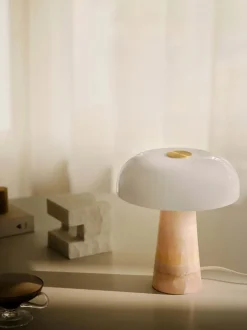 Glossy Mini bordlampe, pink jade