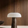 Glossy Mini Portable bordlampe, gråbrun