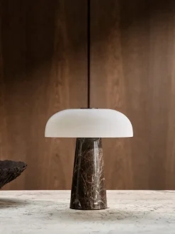 Glossy Mini Portable bordlampe, gråbrun