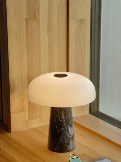 Glossy Mini Portable bordlampe, gråbrun