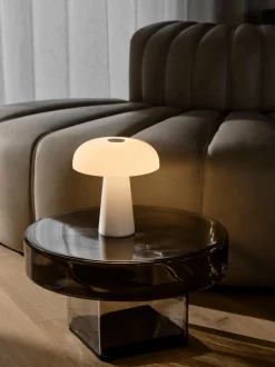 Glossy Mini Portable bordlampe, hvid