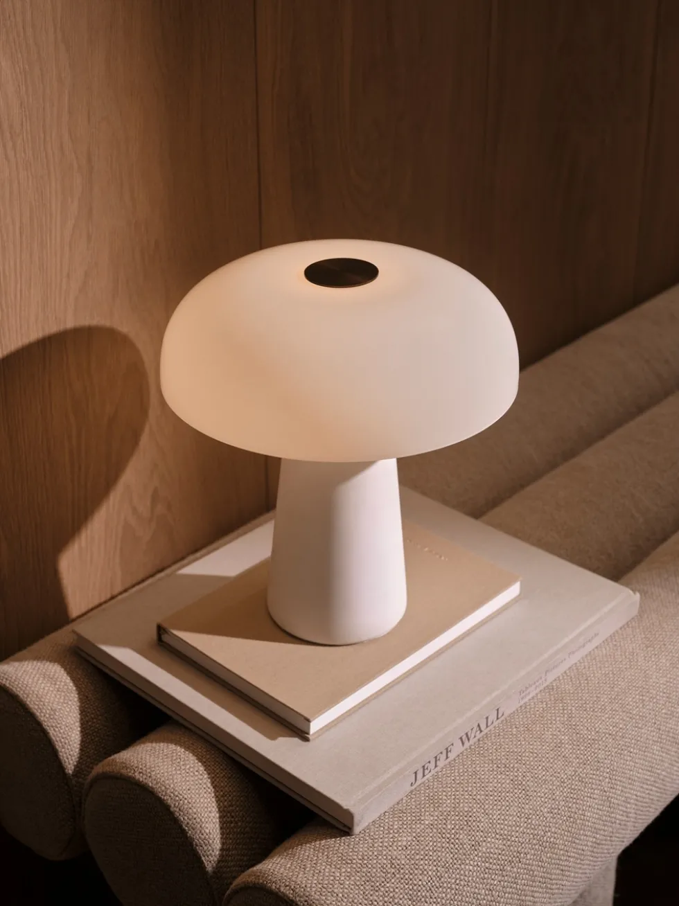 Glossy Mini Portable bordlampe, hvid