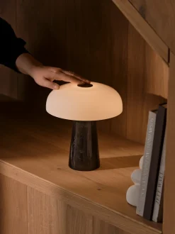 Glossy Mini Portable bordlampe, sort