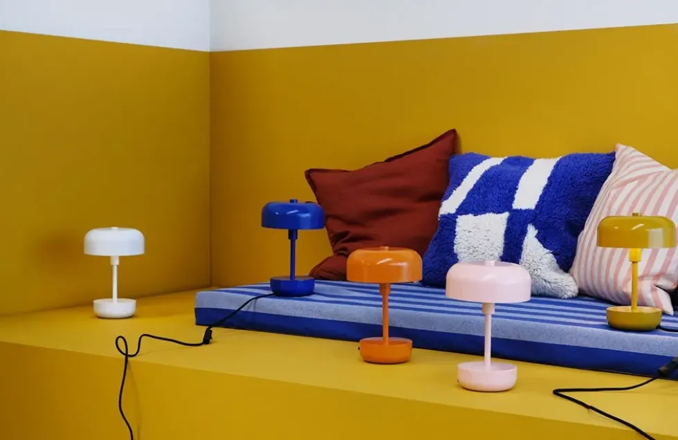 Haipot bordlampe, hvid