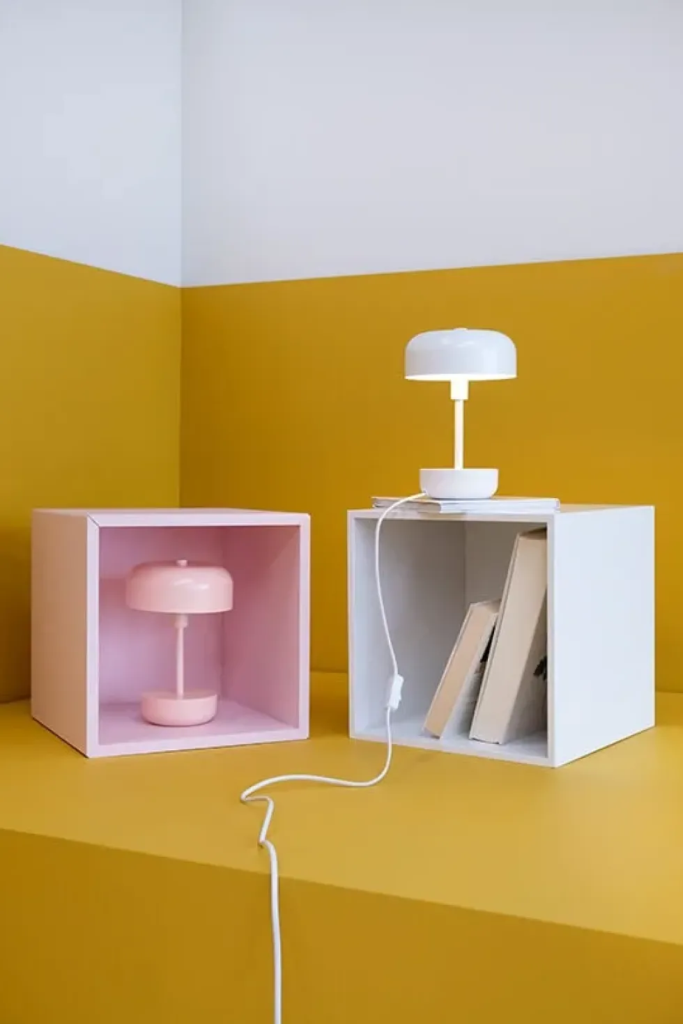 Haipot bordlampe, hvid