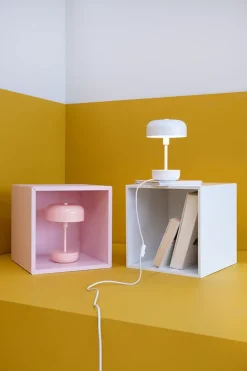 Haipot portable bordlampe/batterilampe, lyserød