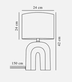 Haze bordlampe, beige